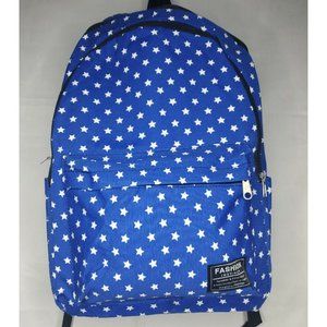 Fashion Instinct School Backpack  Blue with White Stars Unisex